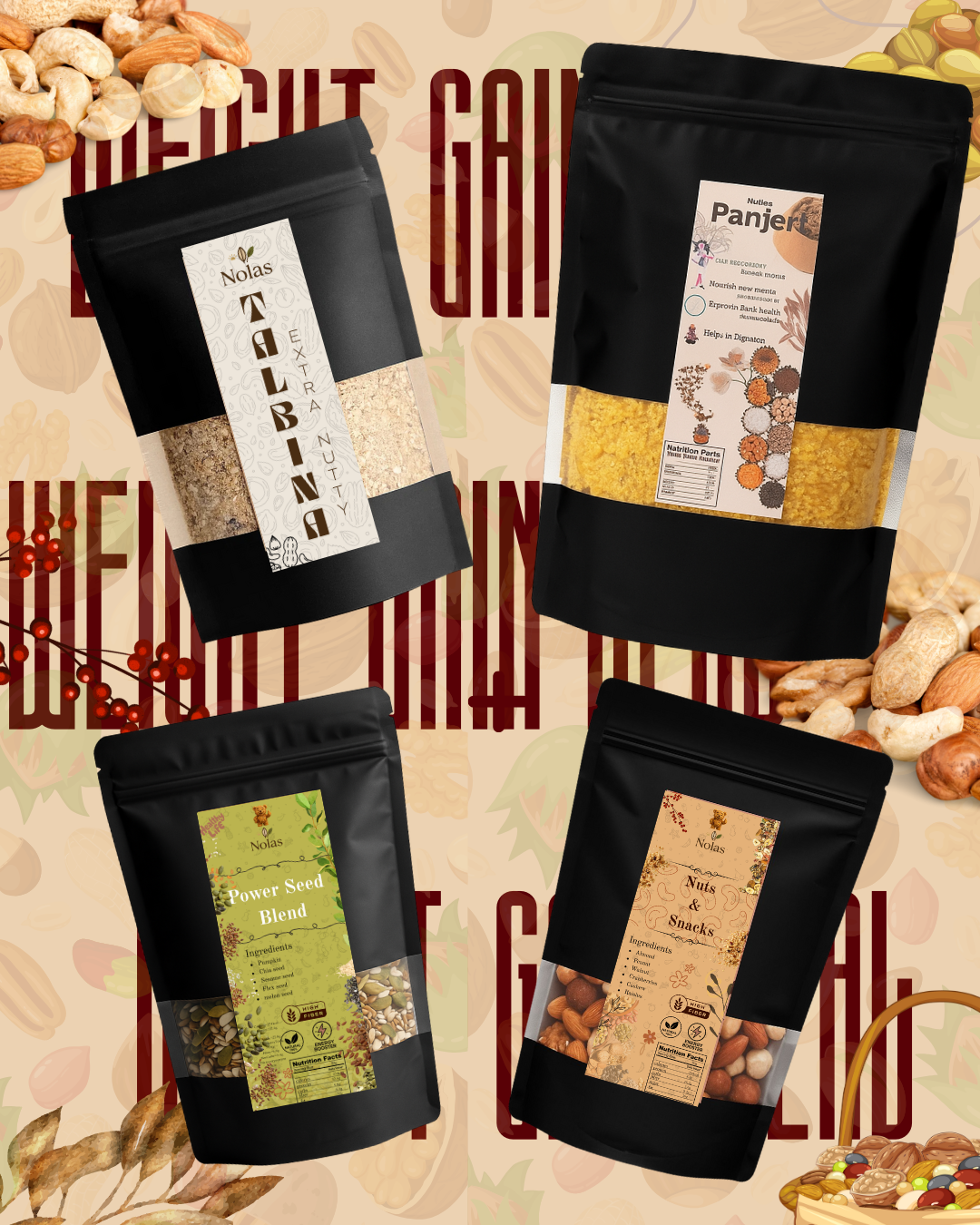 Healthy Weight Gain Combo – Talbina, Panjeeri & Superfood Mixes